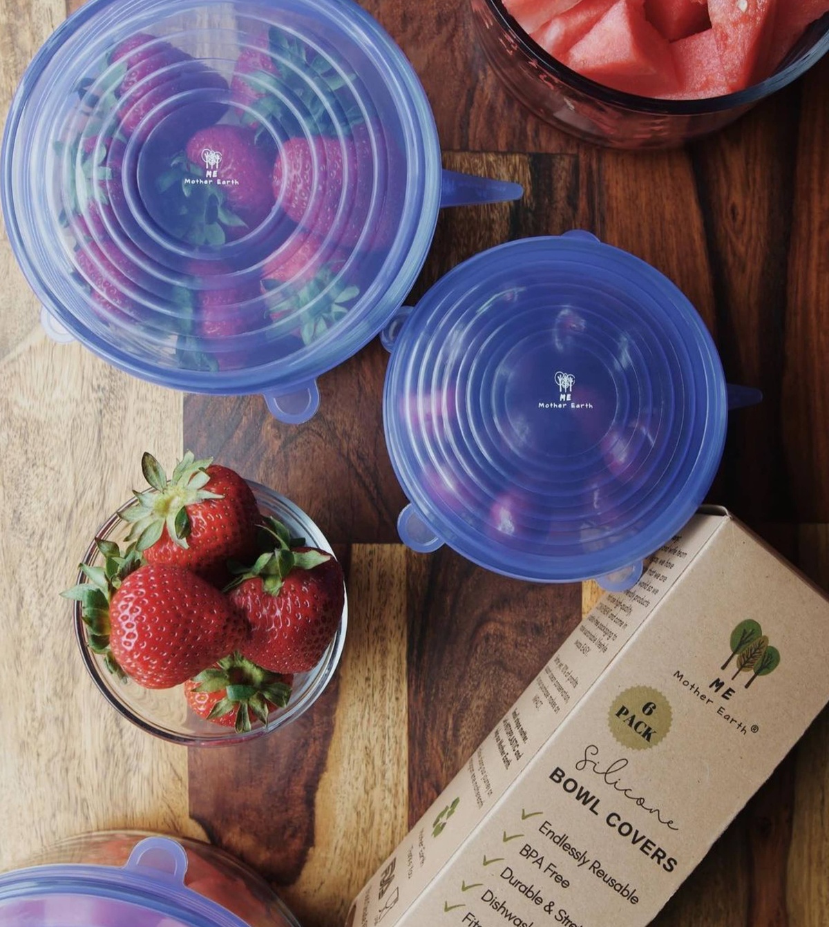 Me Mother Earth - Silicone Bowl Covers - 6 Pack bpa-free - image 4