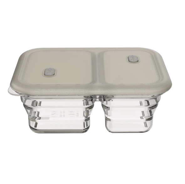 Minimal - 100% Silicone Divided Collapsible Storage Containers - 41oz (1200 ml) natural - image 4