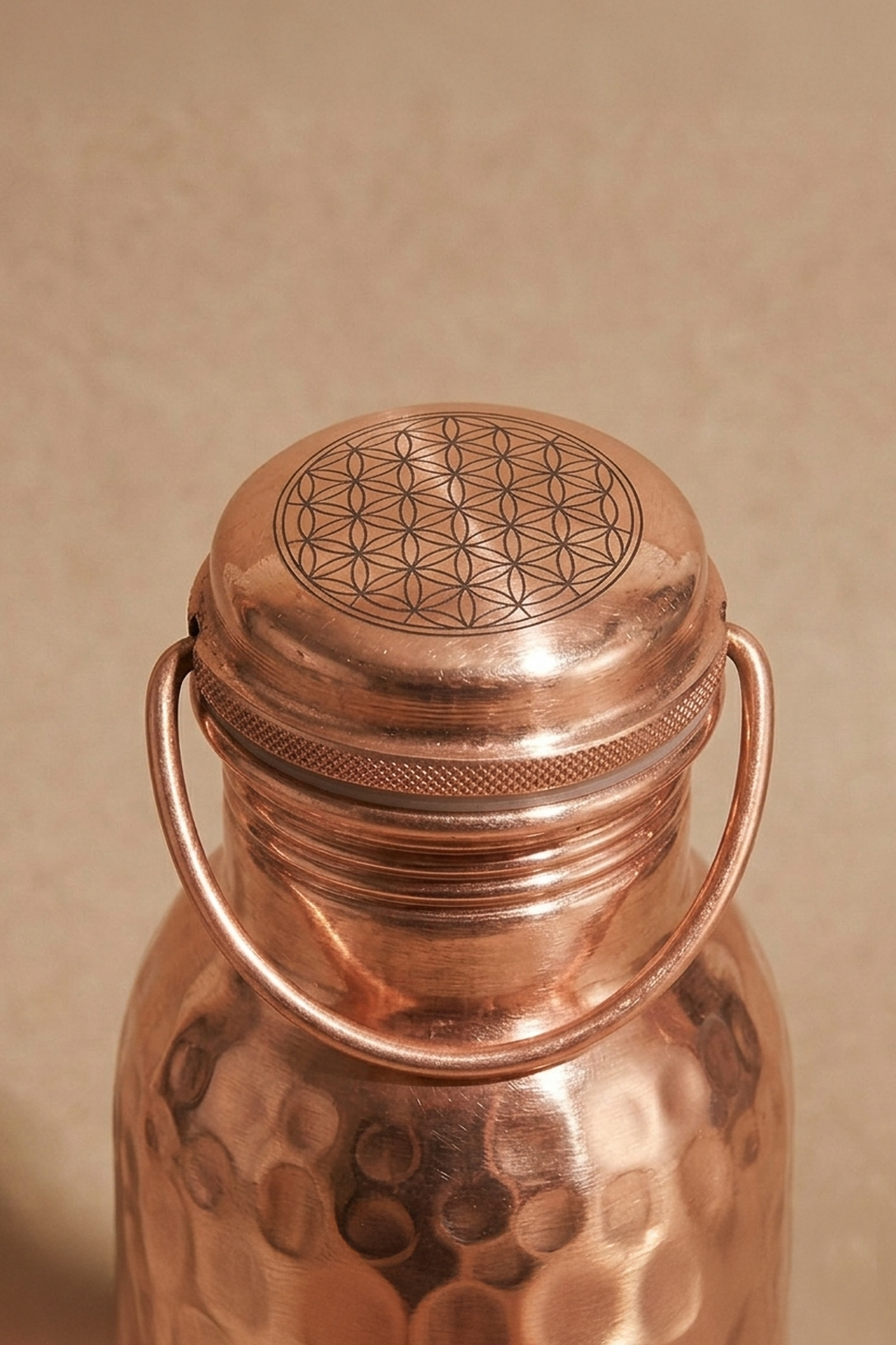 Shakti Warrior - Hammered Tamba Copper Water Bottle - image 2