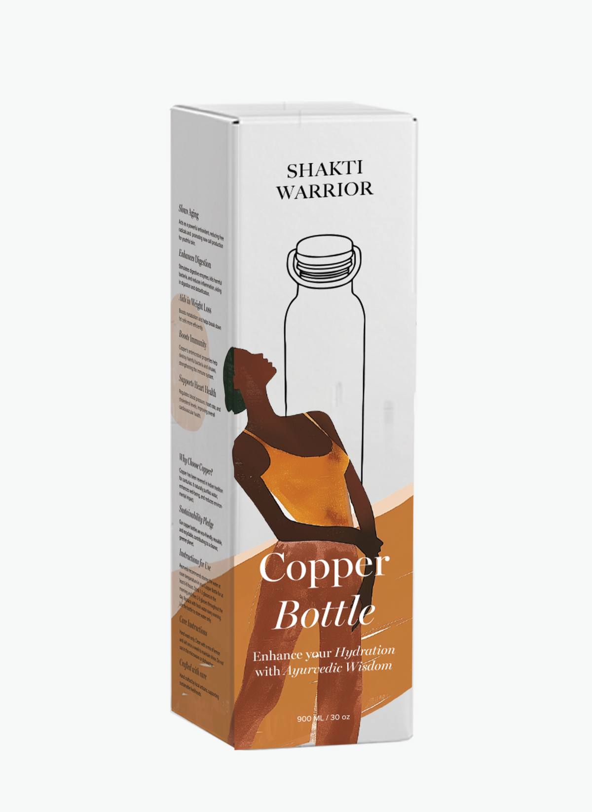Shakti Warrior - Hammered Tamba Copper Water Bottle - image 4
