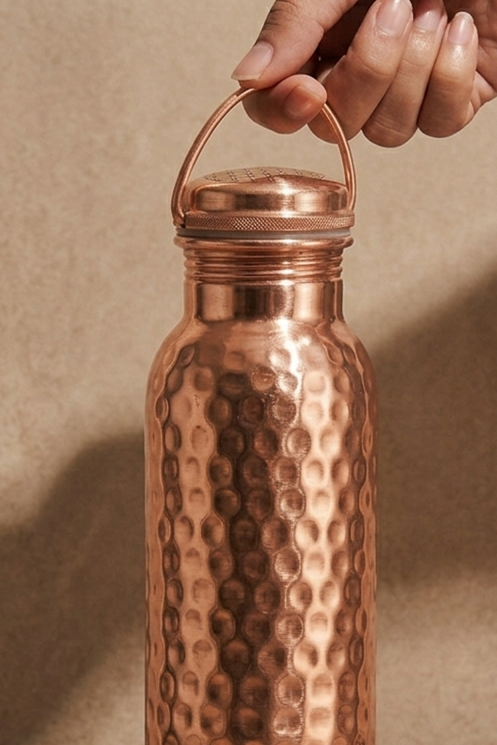 Shakti Warrior - Hammered Tamba Copper Water Bottle - image 3