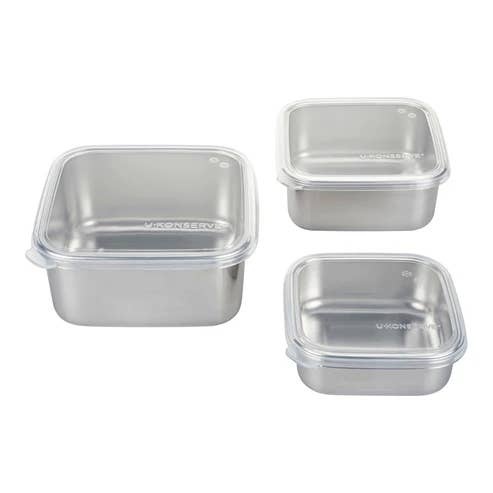U Konserve - Square Stainless Steel Nesting Trio (set-of-3) plastic-free - image 2