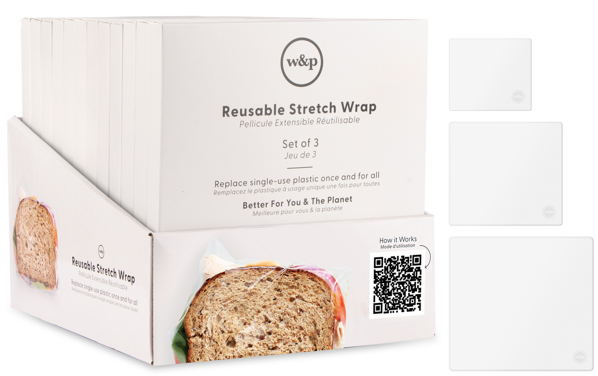 W and P - Reusable Silicone Stretch Wrap - Set of 3 patent pending liquid silicone - image 2