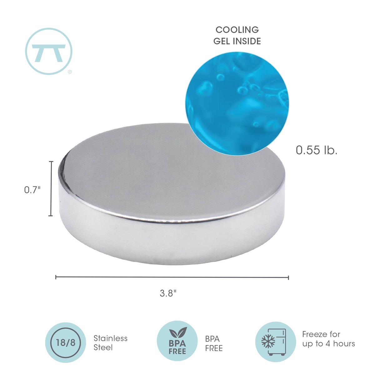 Outset – Stainless Steel Round Ice Packs 76688 Outset - Stainless Steel Round Ice Packs - image 7