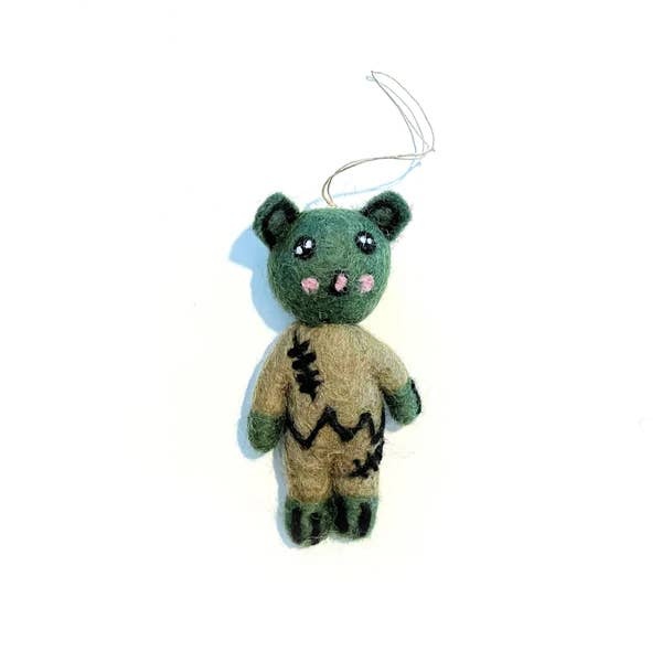Friendsheep - Franky the Zombie Fall Eco Wool Ornament compostable