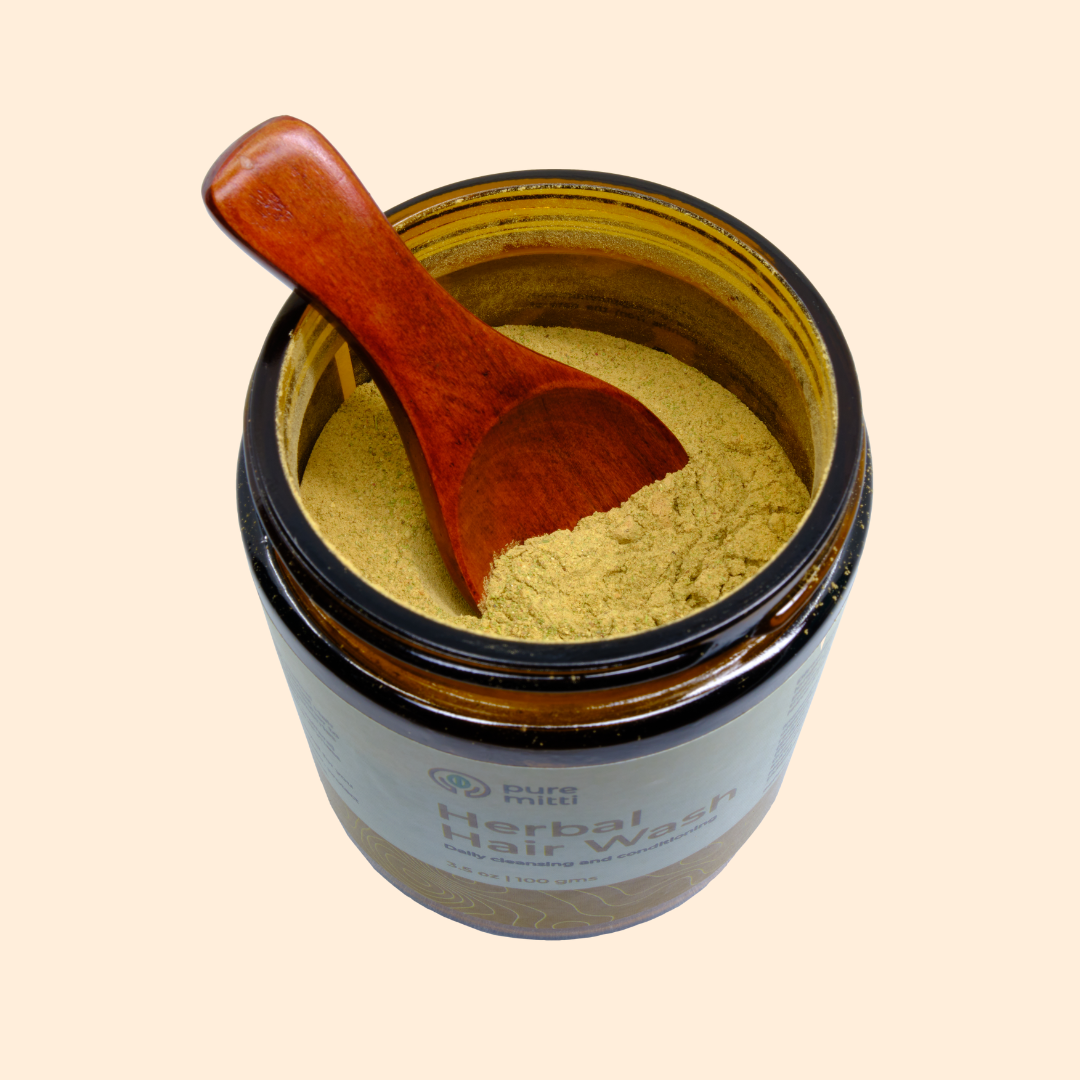 Pure Mitti - Herbal Hair Wash | Natural Shampoo + Conditioner plastic-free - image 2
