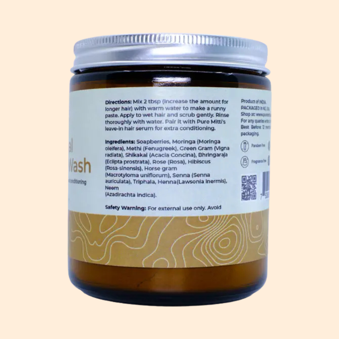 Pure Mitti - Herbal Hair Wash | Natural Shampoo + Conditioner plastic-free - image 3