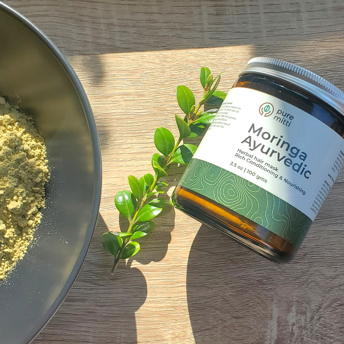 Pure Mitti – Moringa Ayurvedic Natural Herbal Hair Mask 655360556096 Pure Mitti - Moringa Ayurvedic Natural Herbal Hair Mask - image 3