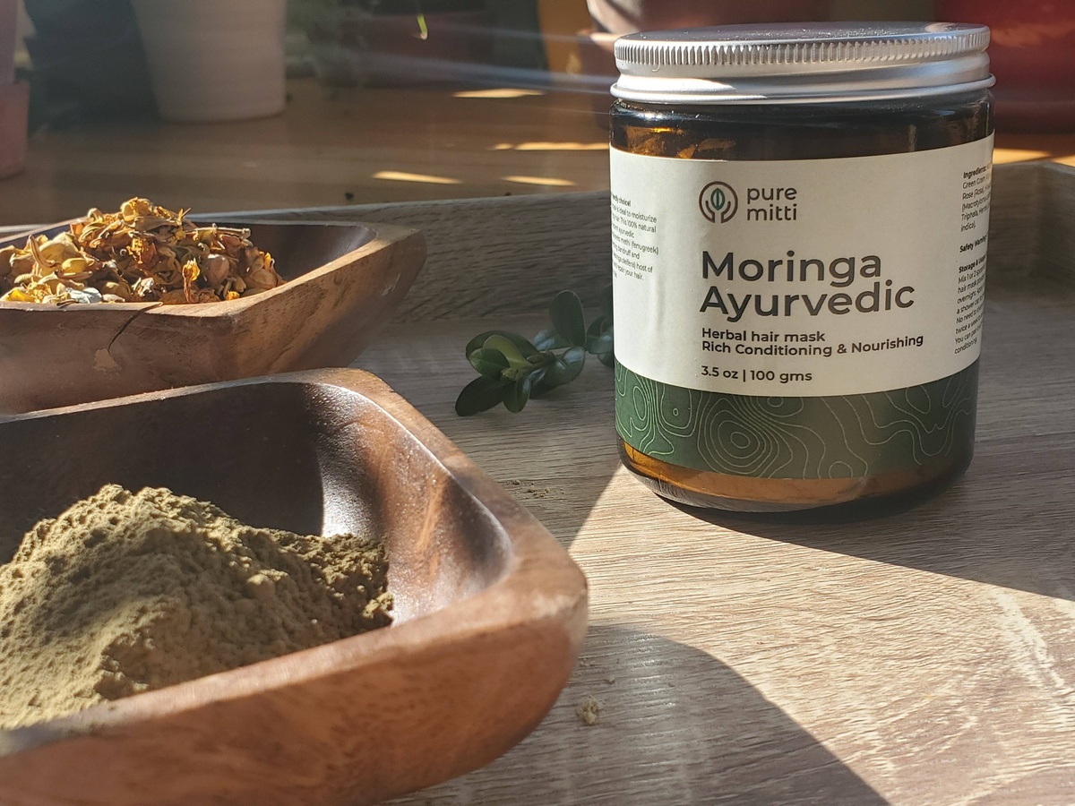 Pure Mitti – Moringa Ayurvedic Natural Herbal Hair Mask 655360556096 Pure Mitti - Moringa Ayurvedic Natural Herbal Hair Mask - image 4