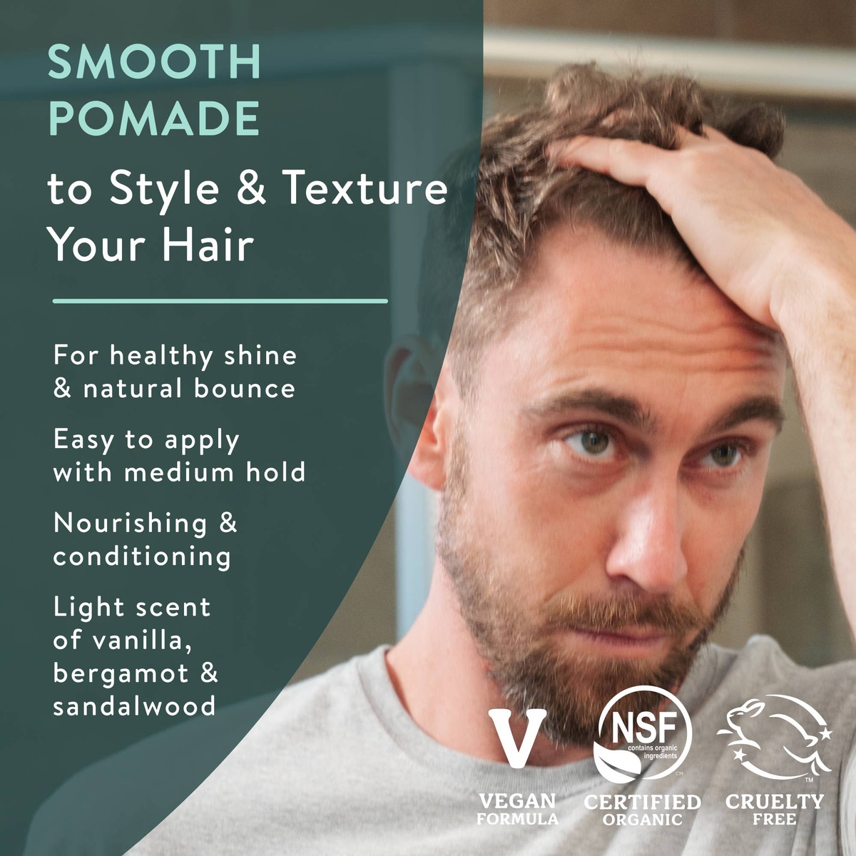 Badger - Badger Hair Pomade, Nourishes Hair & Scalp, Medium Hold organic beeswax - image 3