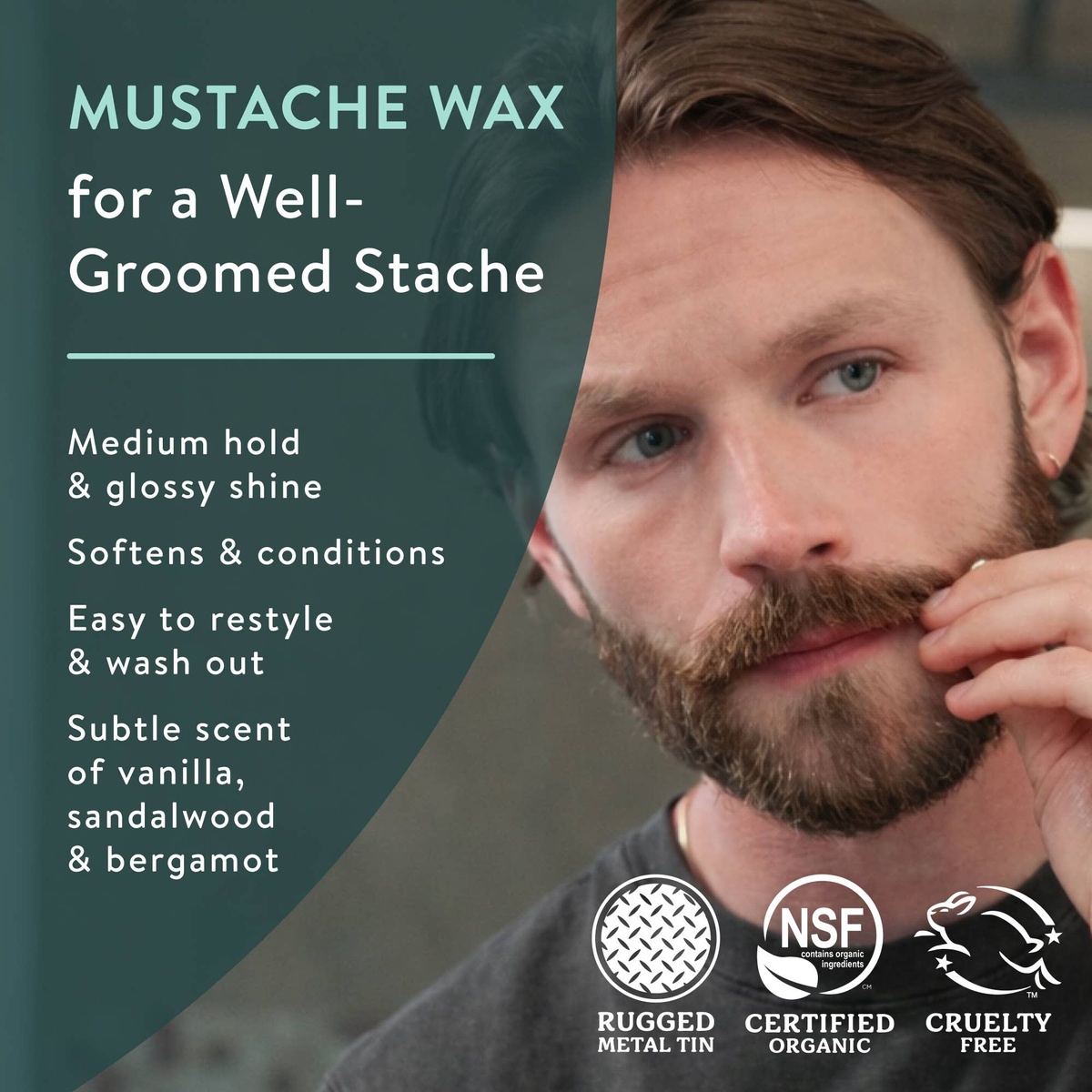 Badger - Badger Mustache Wax natural pliability - image 3