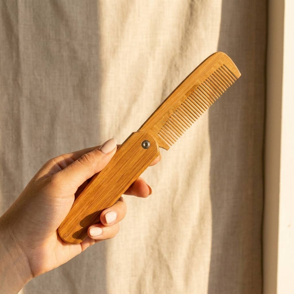 Bamboo Switch - Bamboo Hair Comb | Foldable natural bamboo