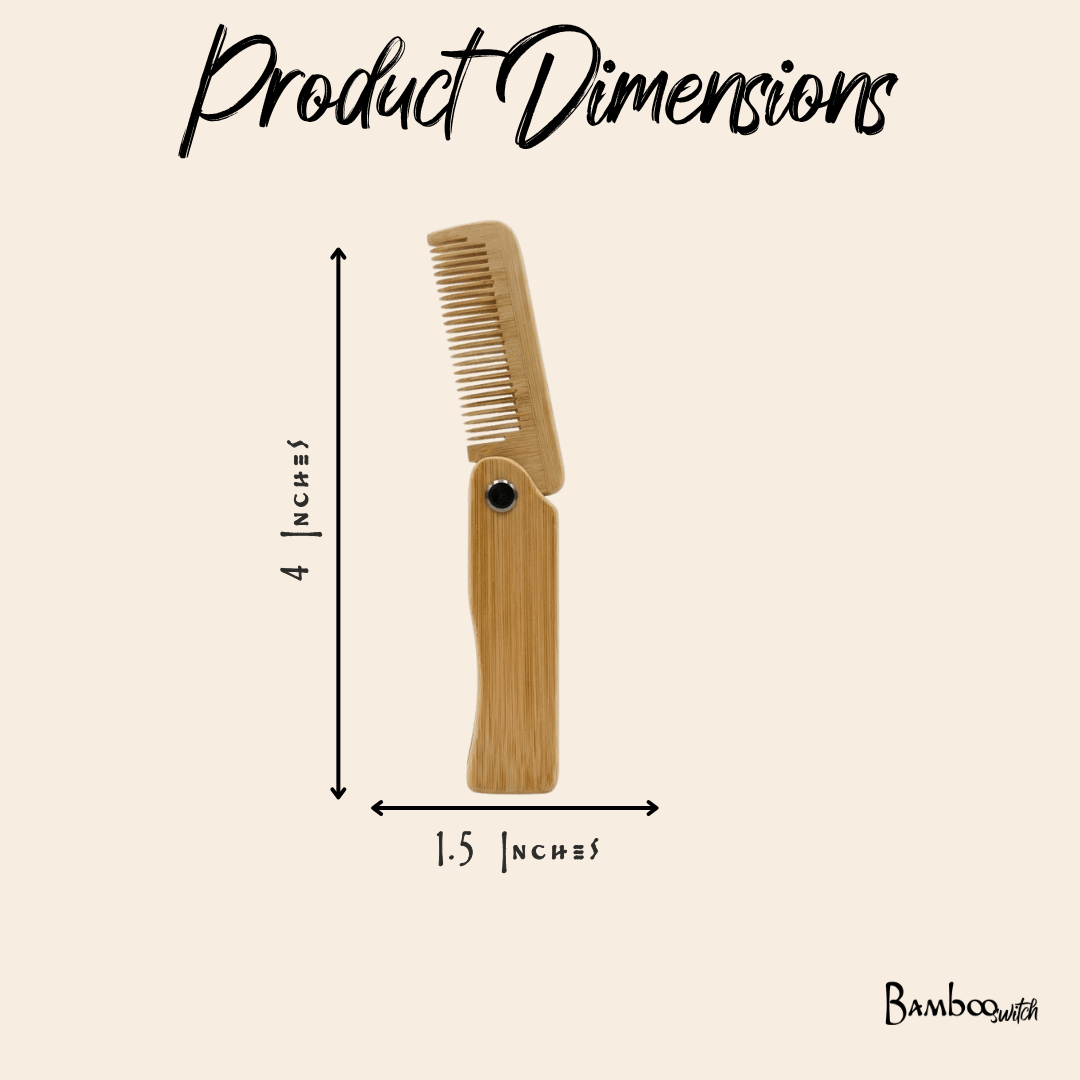 Bamboo Switch - Bamboo Hair Comb | Foldable natural bamboo - image 5