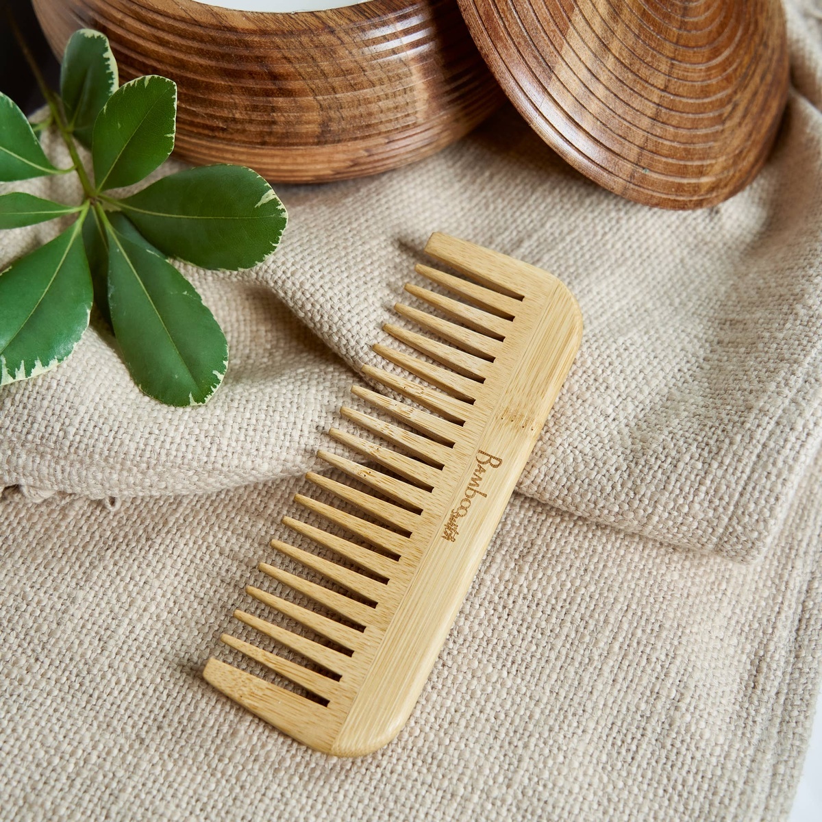 Bamboo Switch – Pointed Bamboo Wide Tooth Comb BSCMBPOINTT Bamboo Switch - Pointed Bamboo Wide Tooth Comb plastic-free - image 3