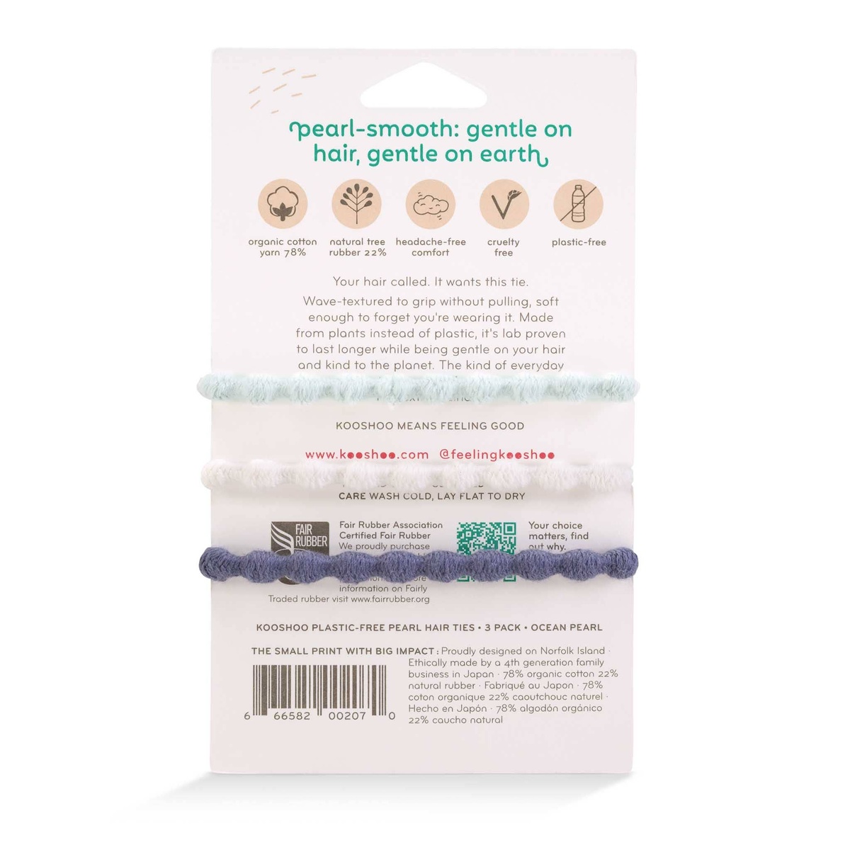 Kooshoo - Damage Free Pearl Hair Ties - Organic, Creaseless, Fairtrade plastic-free - image 6