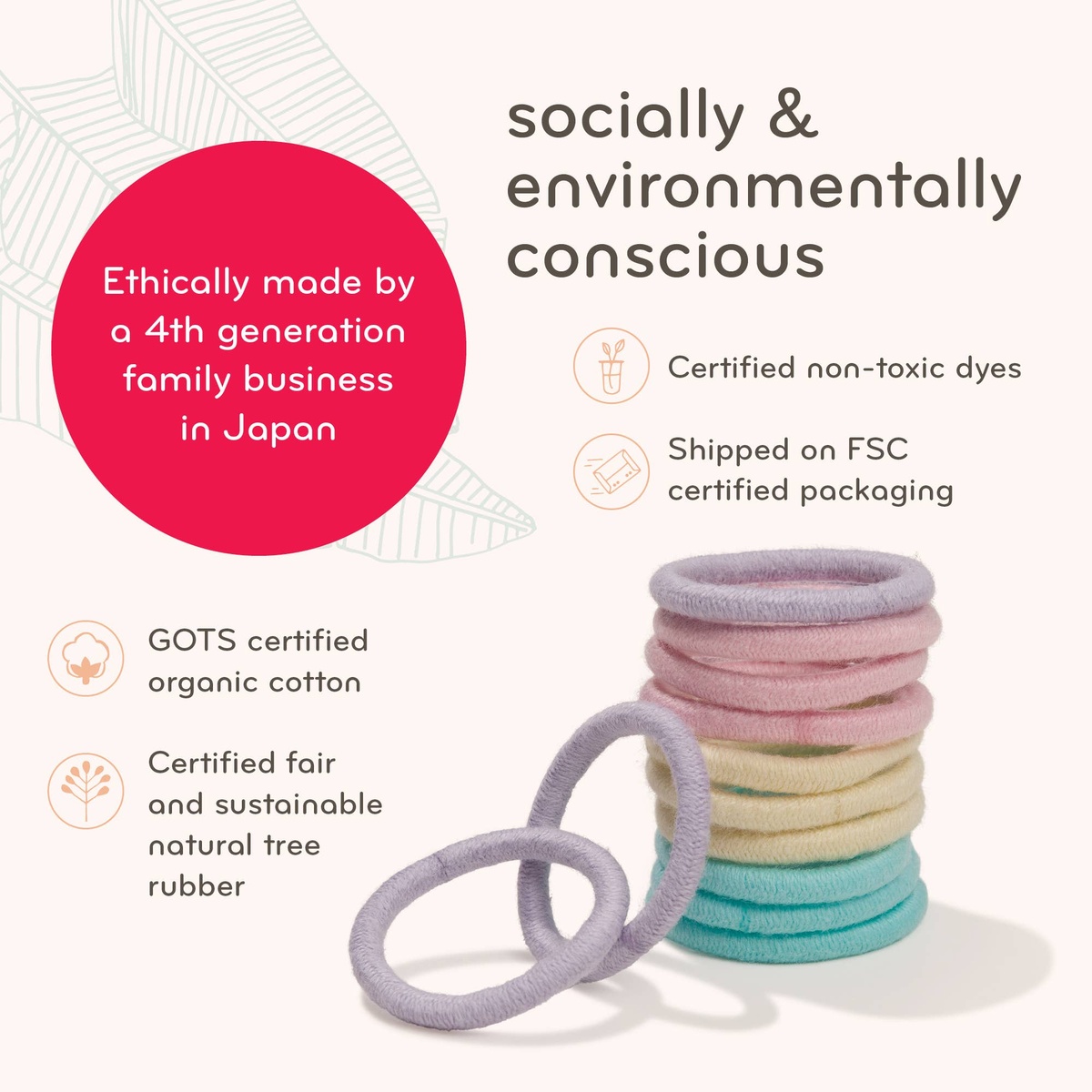 Kooshoo - Round Hair Ties (Mondo and Mini Sizes) organic cotton - image 9