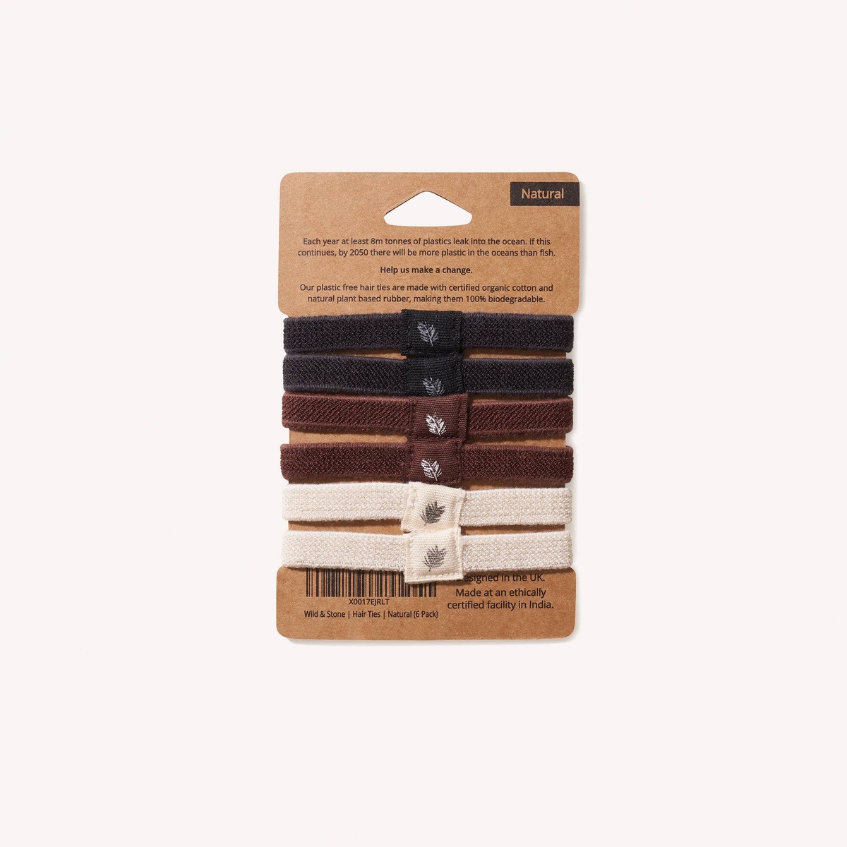 Wild and Stone - Plastic Free Hair Ties organic cotton - image 2