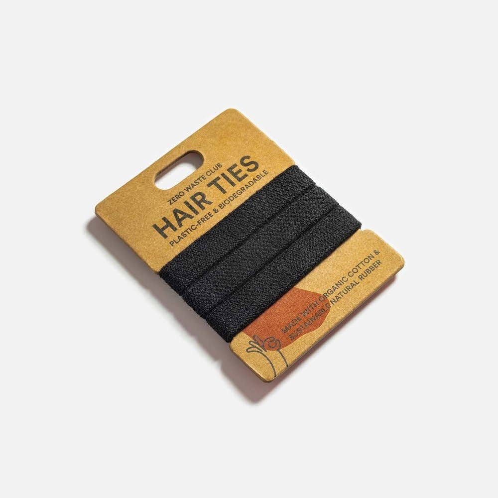 Zero Waste Club - Organic Cotton Hair Ties - Pack of 3 biodegradable