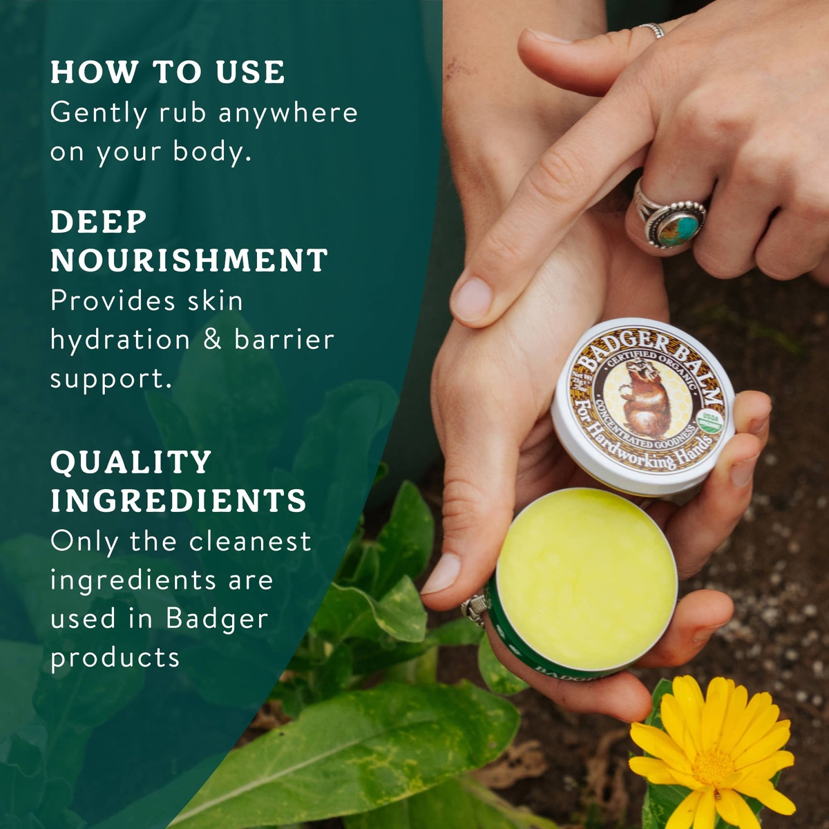 Badger - Badger Hard Working Hands Balm organic - image 6