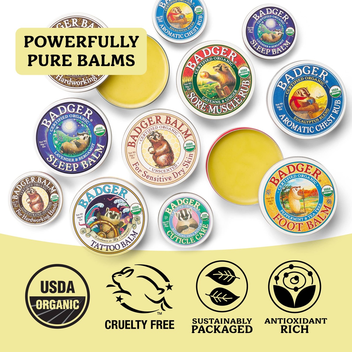 Badger - Badger Foot Balm for Dry Cracked Heels and Feet organic and cruelty free - image 5