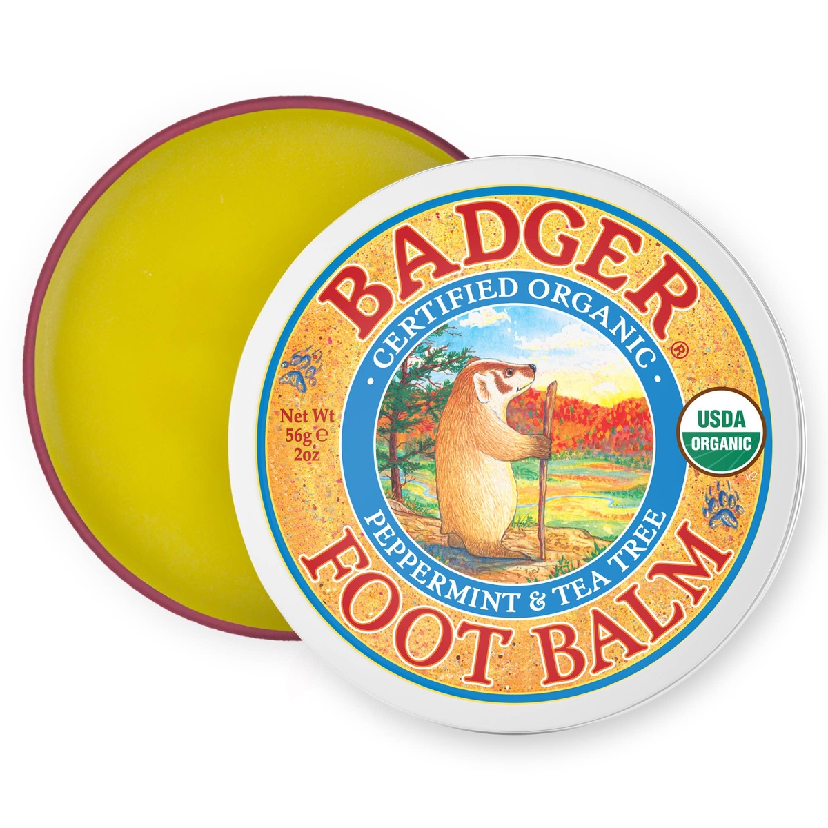 Badger - Badger Foot Balm for Dry Cracked Heels and Feet organic and cruelty free