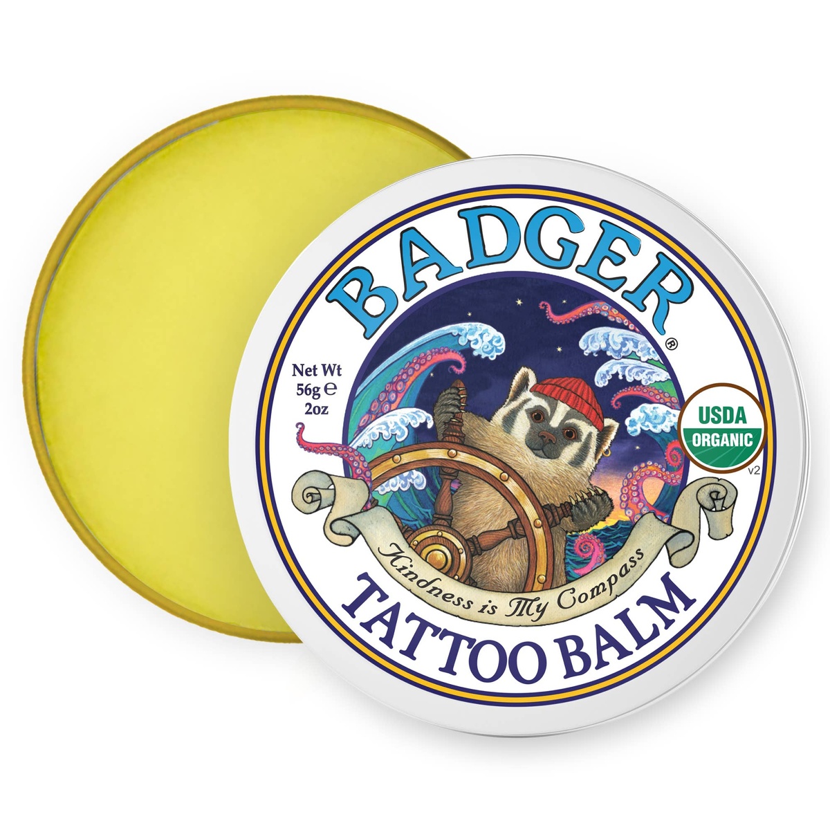 Badger - Badger Tattoo Balm, Organic Tattoo Aftercare certified organic