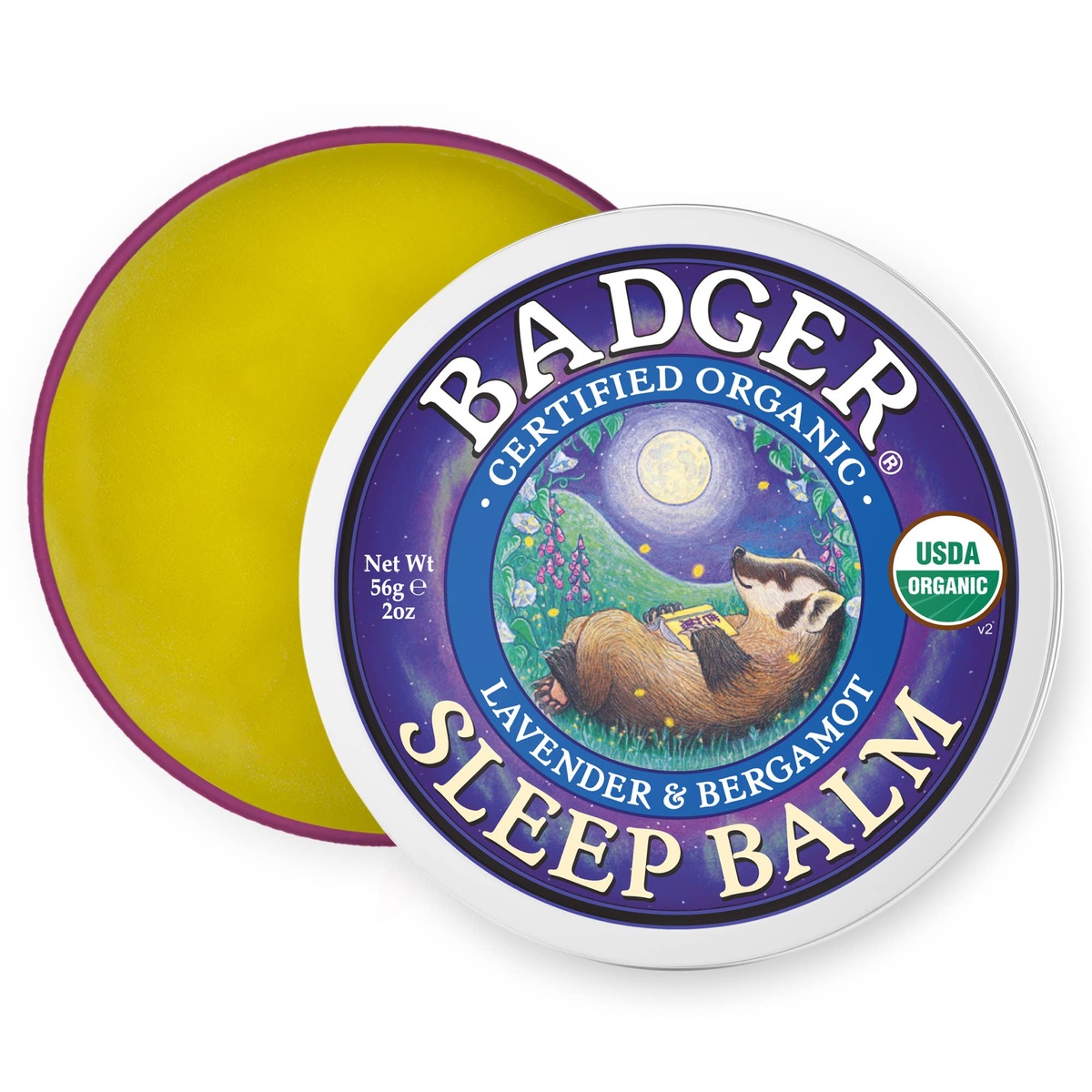 Badger - Sleep Balm, Organic Essential Oil Aromatherapy organic and petrolatum-free