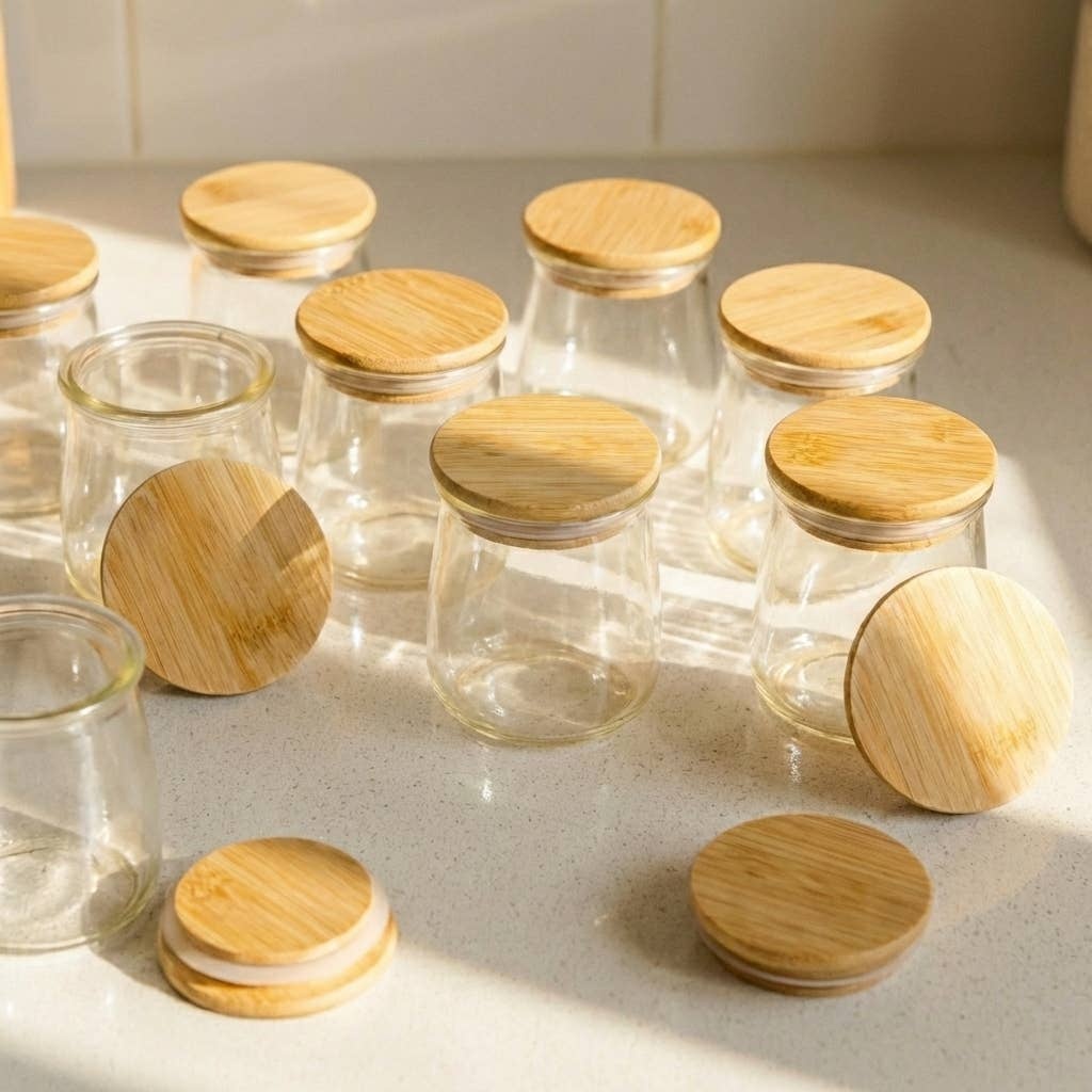 Bamboo Switch - Bamboo Lids for Oui Yogurt Jars and Mason Jars plastic-free - image 11