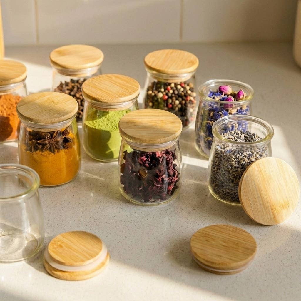 Bamboo Switch - Bamboo Lids for Oui Yogurt Jars and Mason Jars plastic-free - image 2