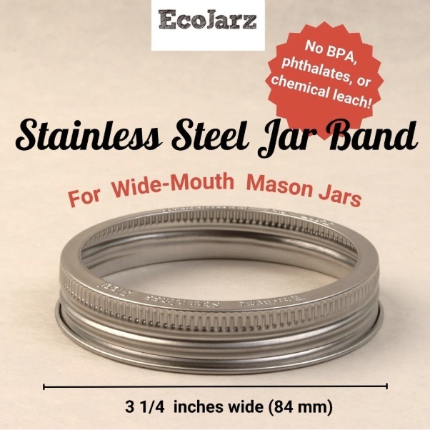 EcoJarz – Stainless Steel Threaded Mason Jar Bands (Rings) EcoJarz - Stainless Steel Threaded Mason Jar Bands (Rings) - image 5