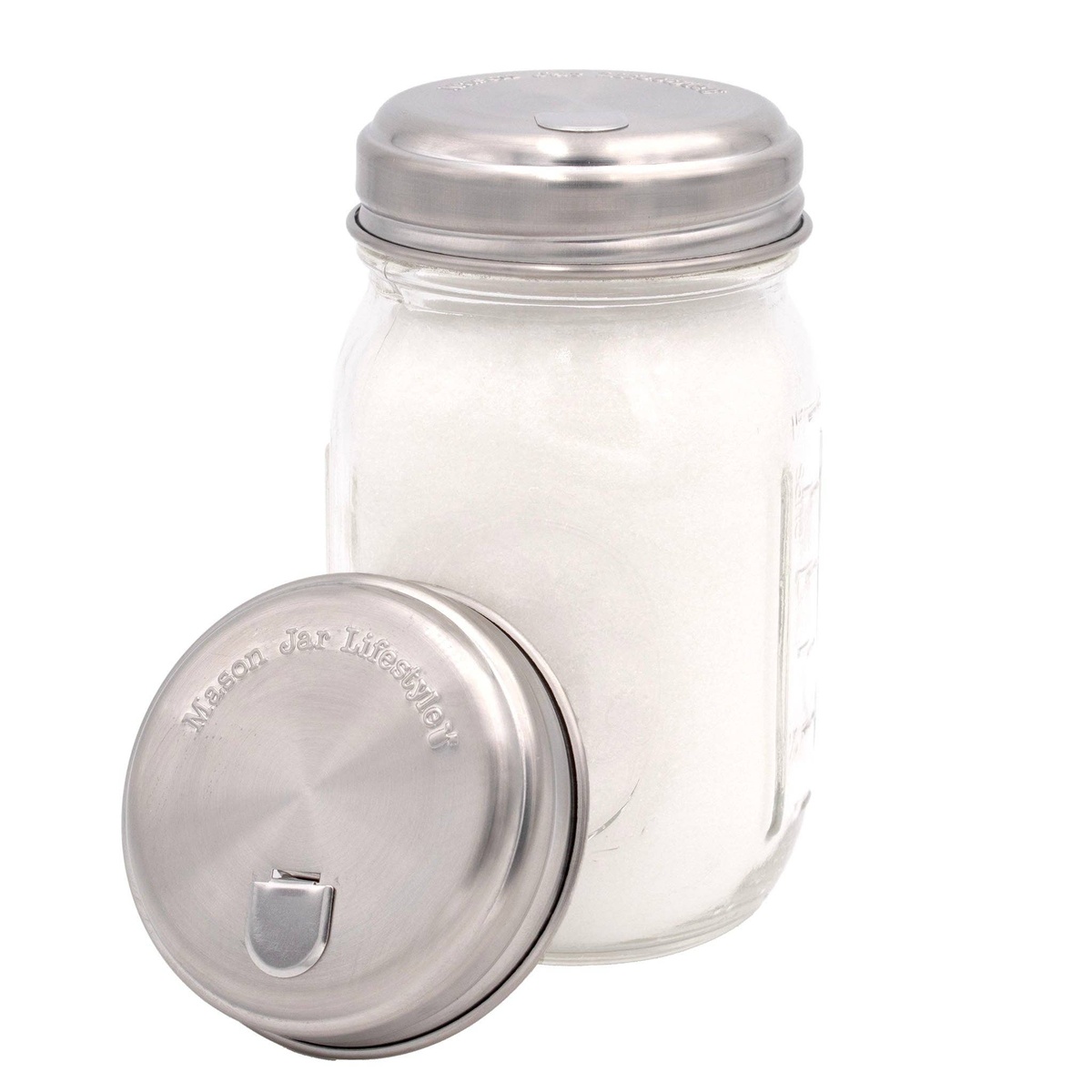 Mason Jar Lifestyle – Sugar Dispensing Stainless Steel Mason Jar Lids Mason Jar Lifestyle - Sugar Dispensing Stainless Steel Mason Jar Lids stainless steel for better durability - image 3