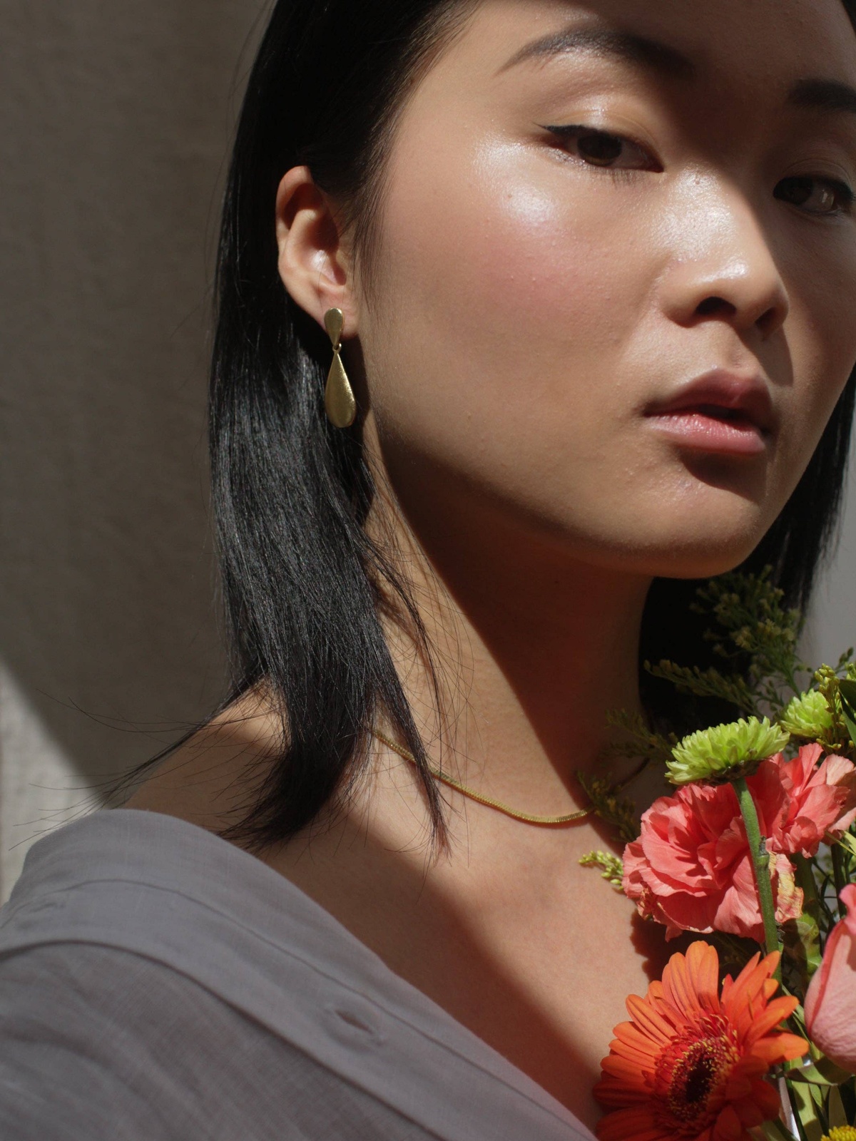 Rover and Kin - Luxe Gold Teardrop Earrings - image 3