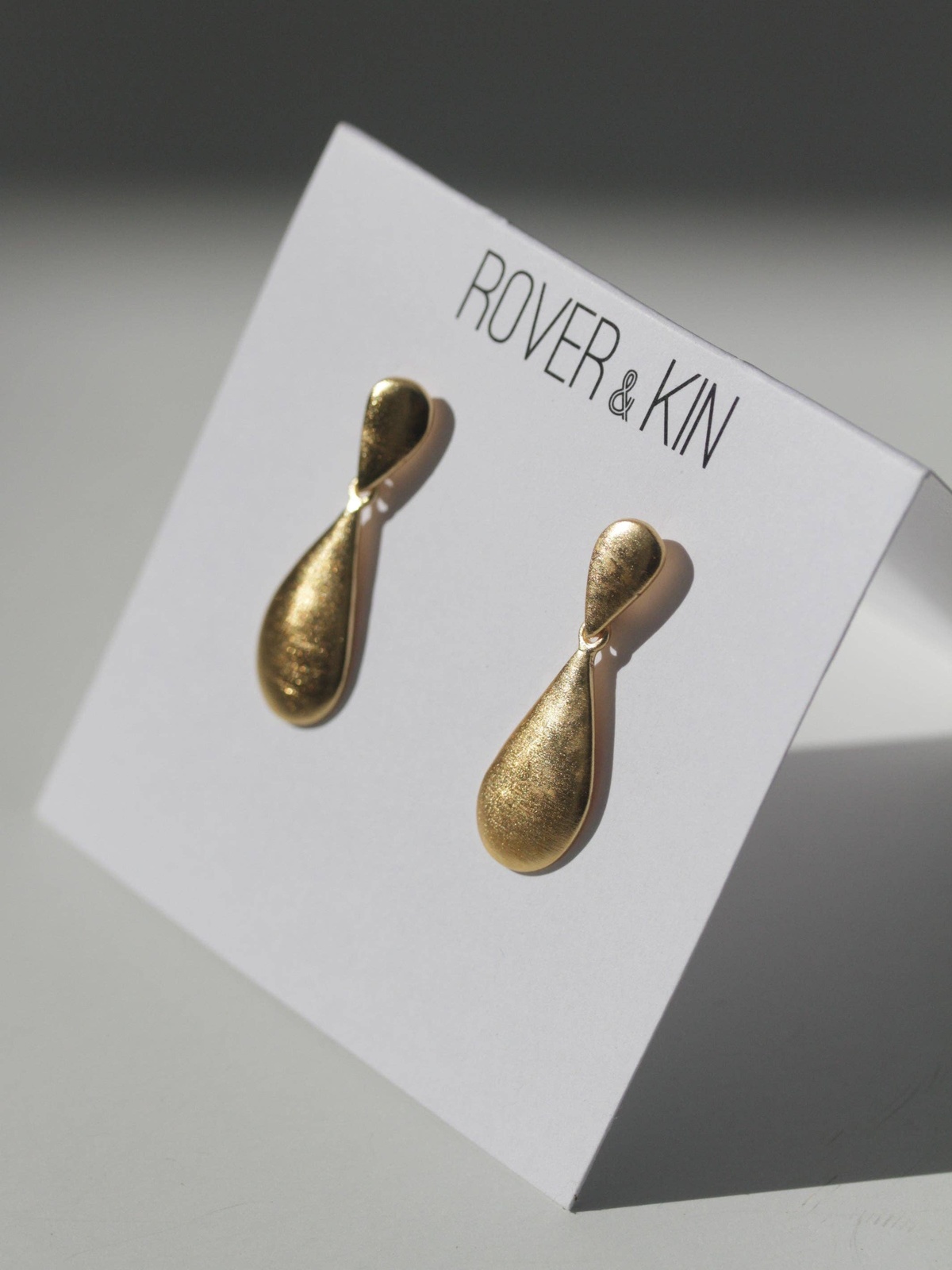 Rover and Kin - Luxe Gold Teardrop Earrings - image 5