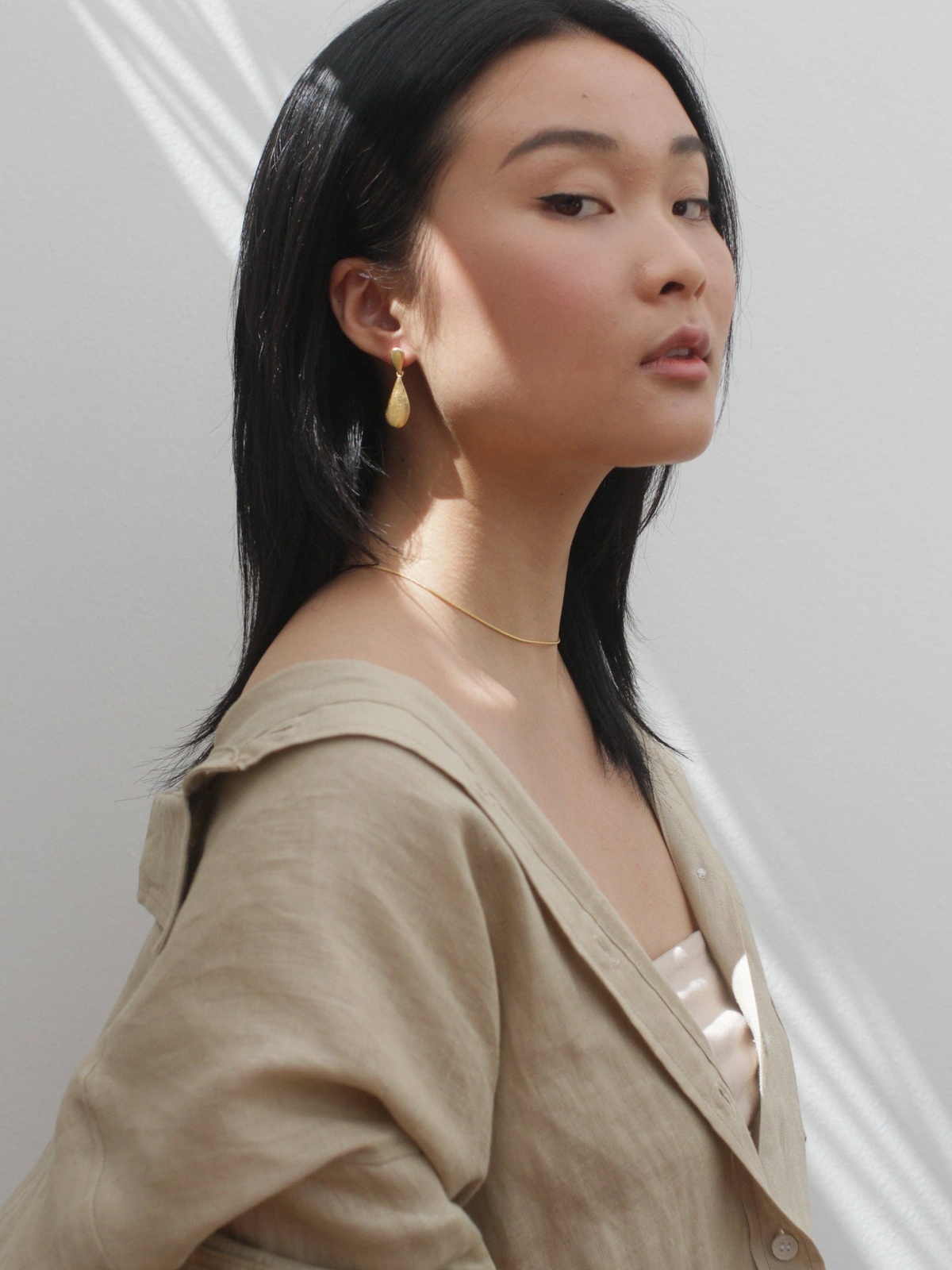 Rover and Kin - Luxe Gold Teardrop Earrings - image 2