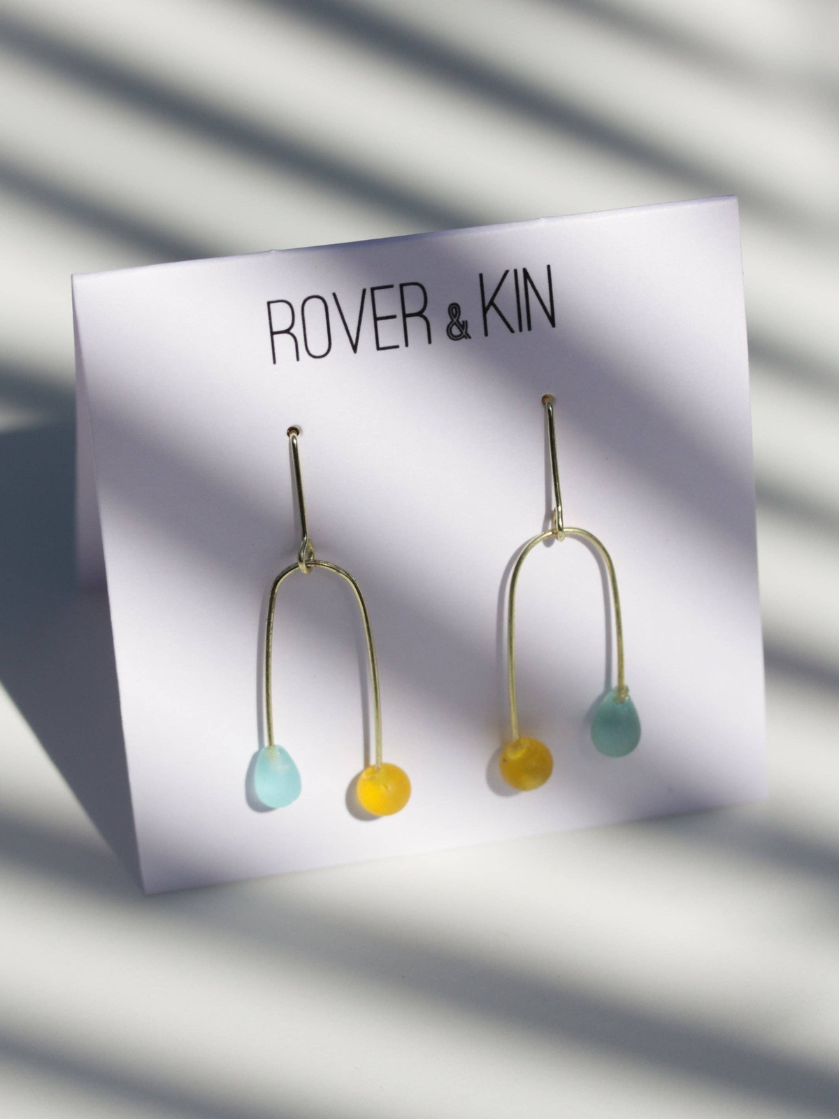 Rover and Kin – Sea Glass Mobile Earrings – Sunshine Day SMJSGMOBSD Rover and Kin - Sea Glass Mobile Earrings - Sunshine Day compostable - image 5