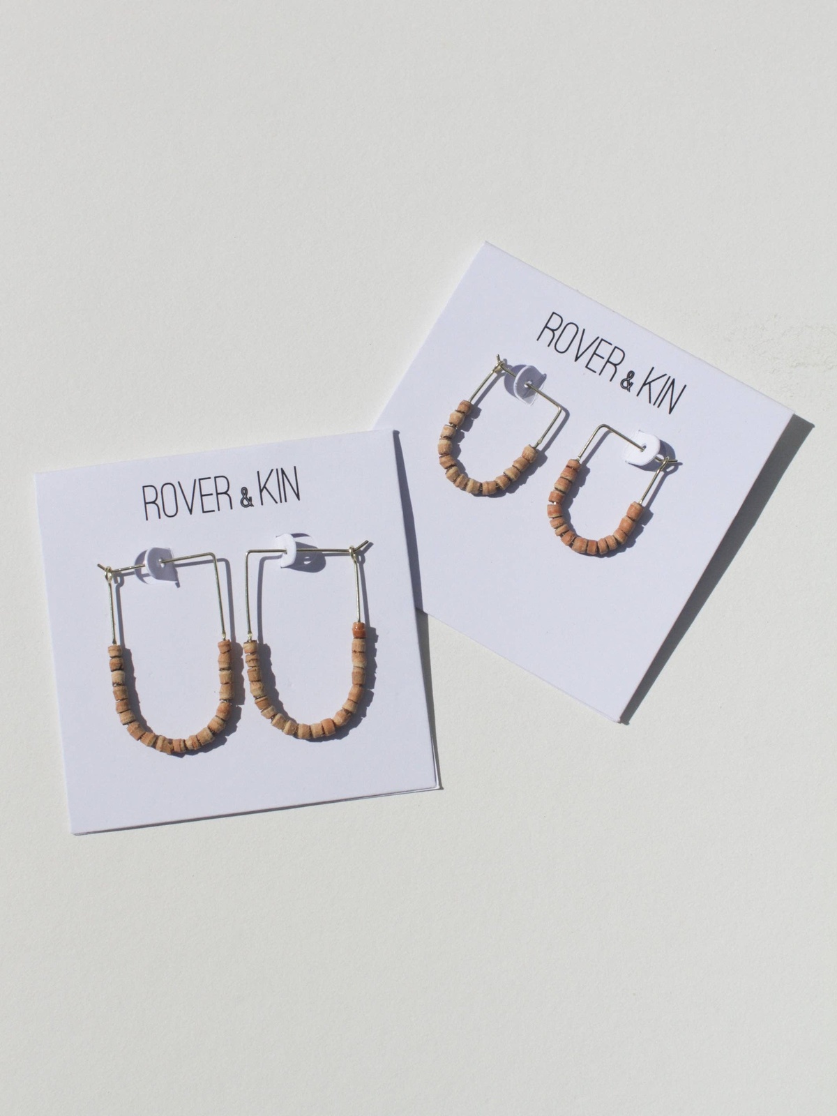 Rover and Kin - Teak Beaded Drape Earrings - image 12