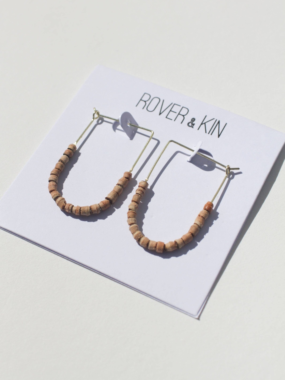 Rover and Kin - Teak Beaded Drape Earrings - image 7