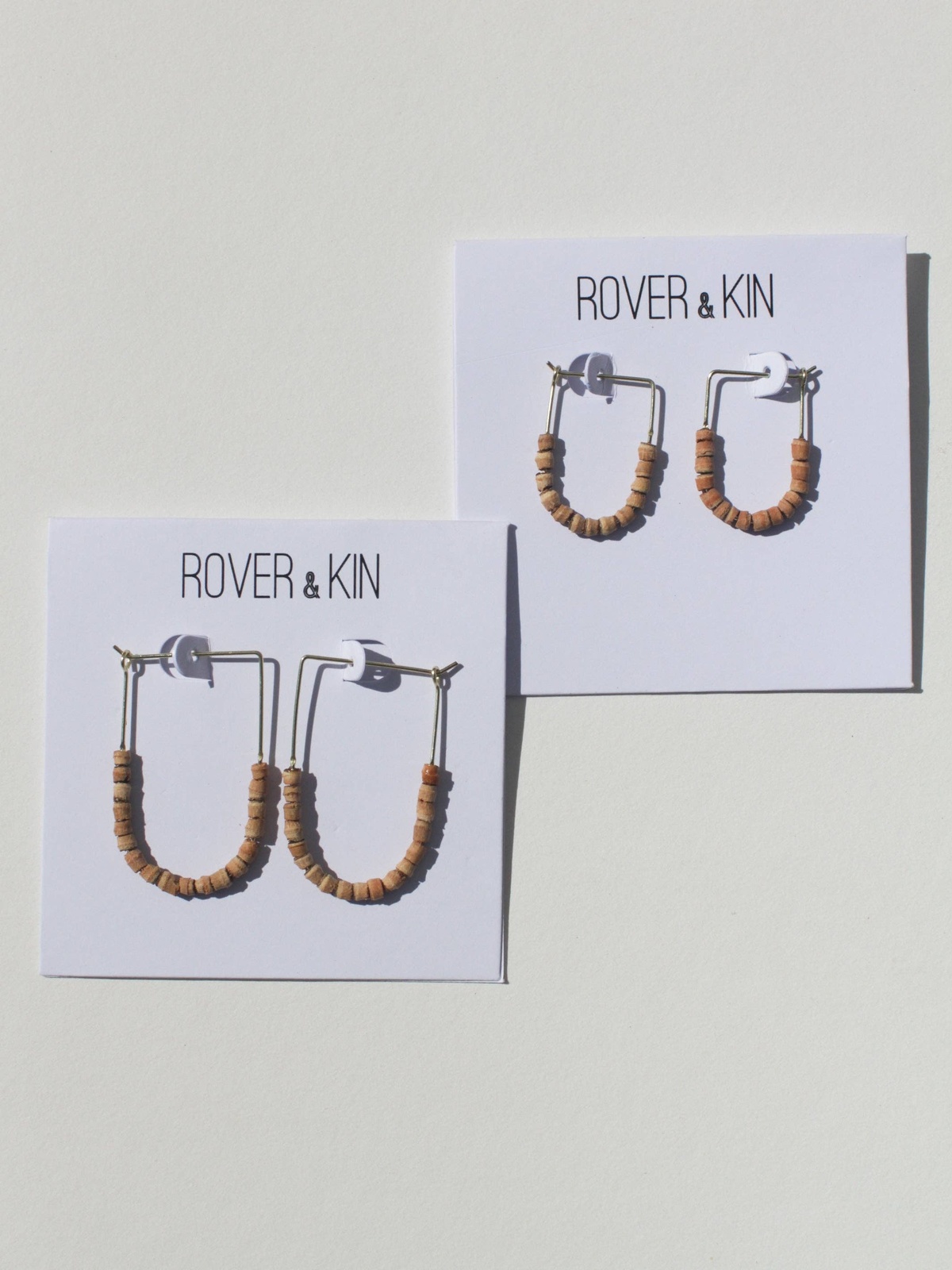 Rover and Kin - Teak Beaded Drape Earrings - image 11