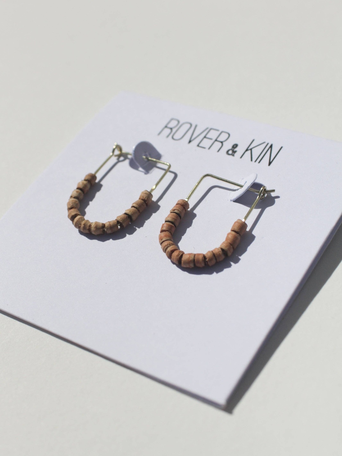Rover and Kin - Teak Beaded Drape Earrings - image 10