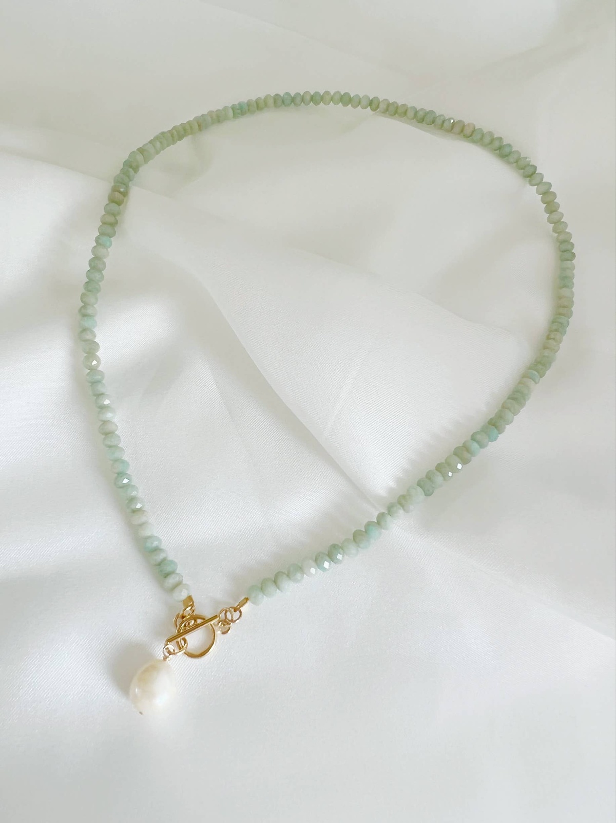 True by Kristy Jewelry – Amazonite and Fresh Water Pearl Necklace JWLRYAMPLN True By Kristy Jewelry - Amazonite and Fresh Water Pearl Necklace natural freshwater pearl drop - image 3