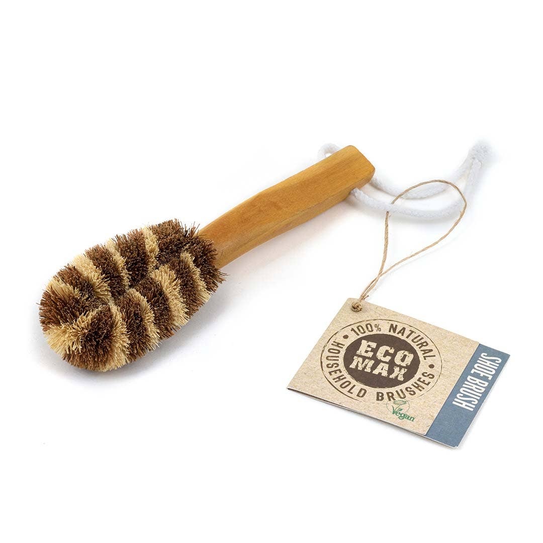 Ethical Global - Shoe Cleaning Brush, Perfect for cleaning muddy shoes naturally anti-bacterial coconut fiber
