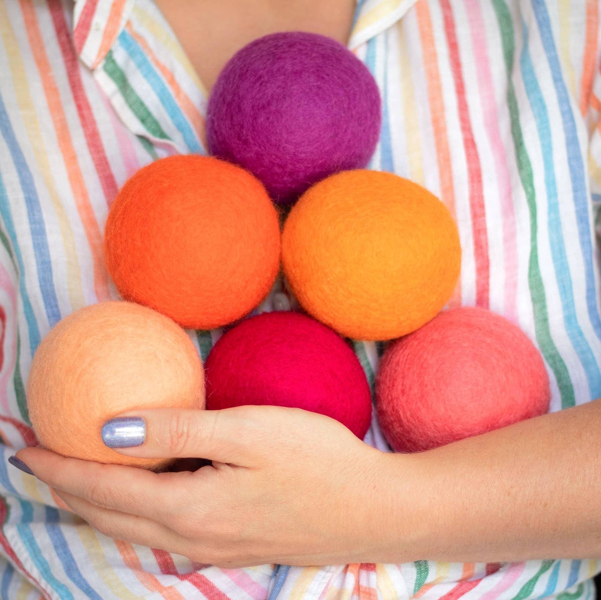 Friendsheep - Eco Dryer Balls, Solid Colors tightly felted wool