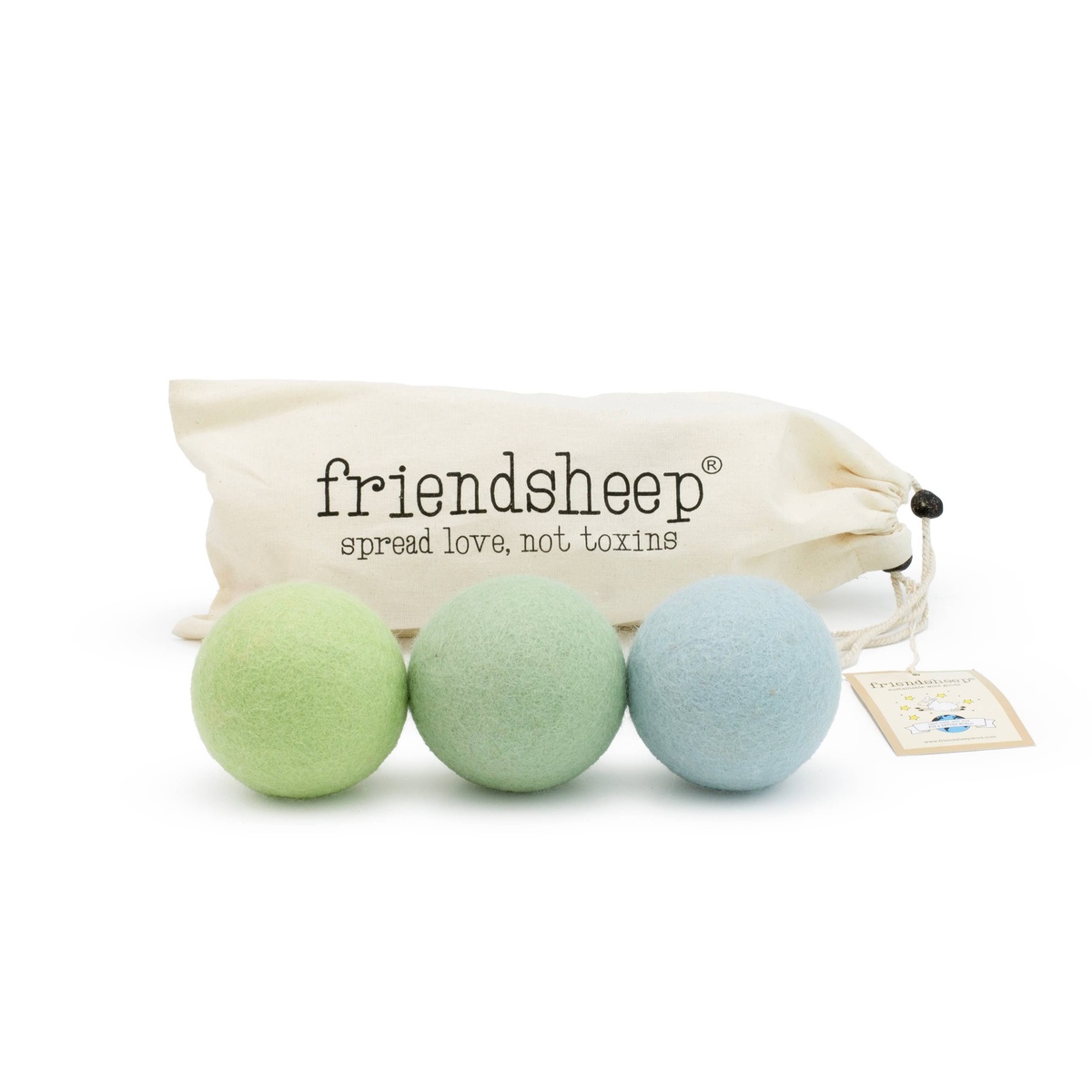 Friendsheep – Wool Dryer Ball (3-Pack and 6-Pack Sets) Friendsheep - Wool Dryer Ball (3-Pack and 6-Pack Sets) cruelty-free certified wool - image 2