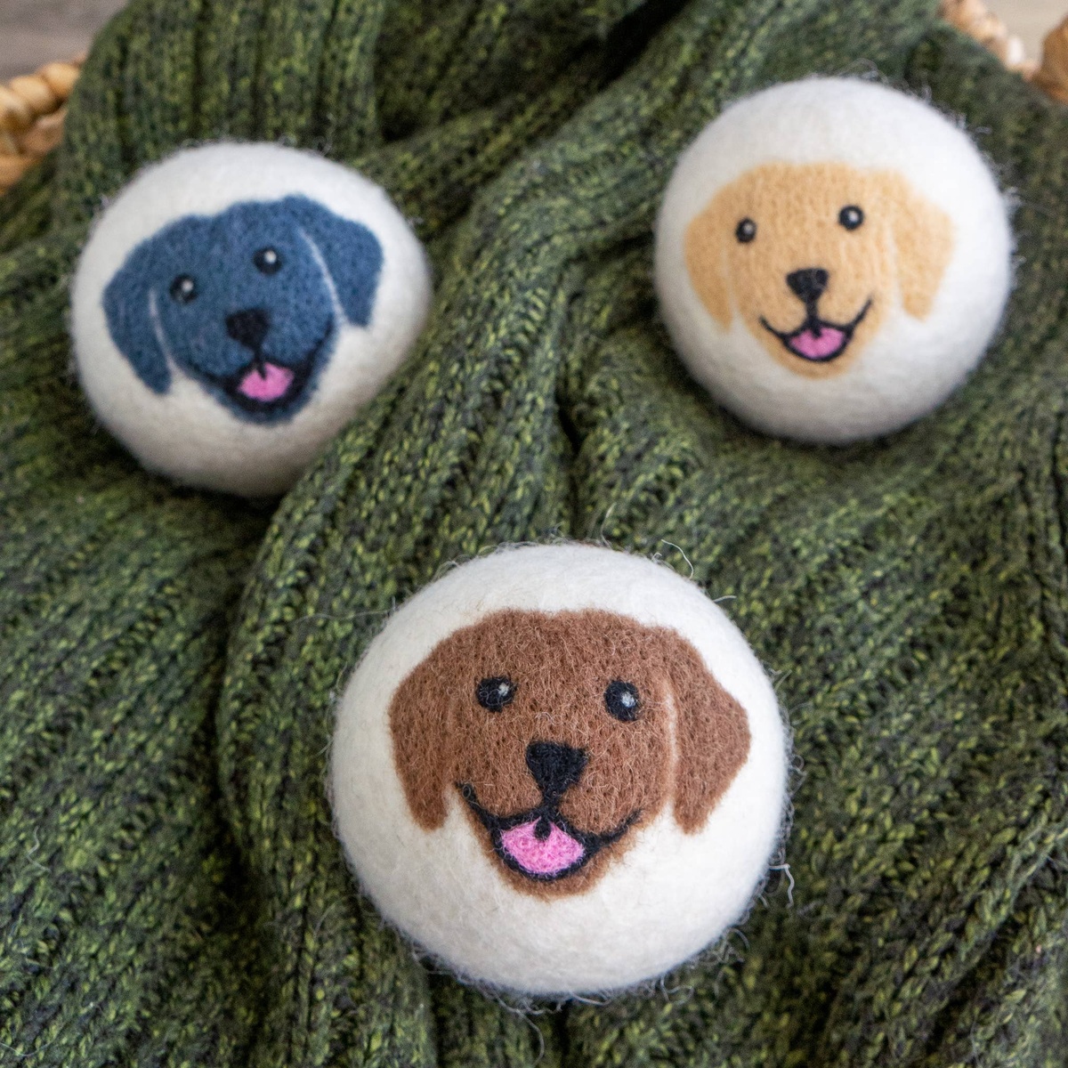 Friendsheep - Wool Dryer Balls, Patterned (Sold Individually) tightly felted wool - image 30