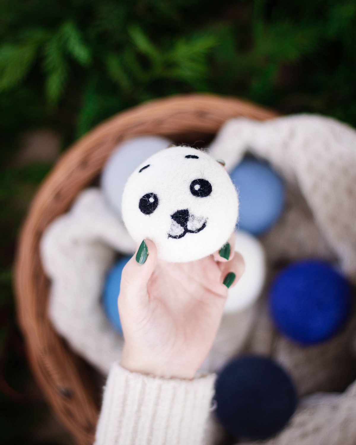Friendsheep – Wool Dryer Balls, Patterned (Sold Individually) Friendsheep - Wool Dryer Balls, Patterned (Sold Individually) tightly felted wool - image 3