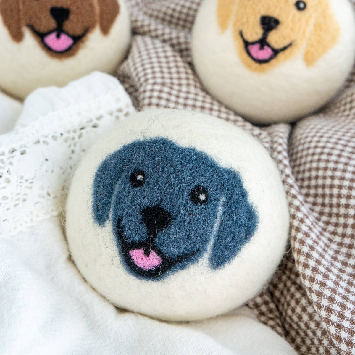 Friendsheep - Wool Dryer Balls, Patterned (Sold Individually) tightly felted wool - image 24