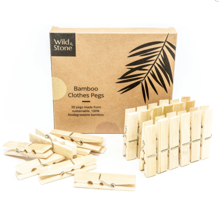 Wild and Stone - Bamboo Clothes Pins certified bamboo