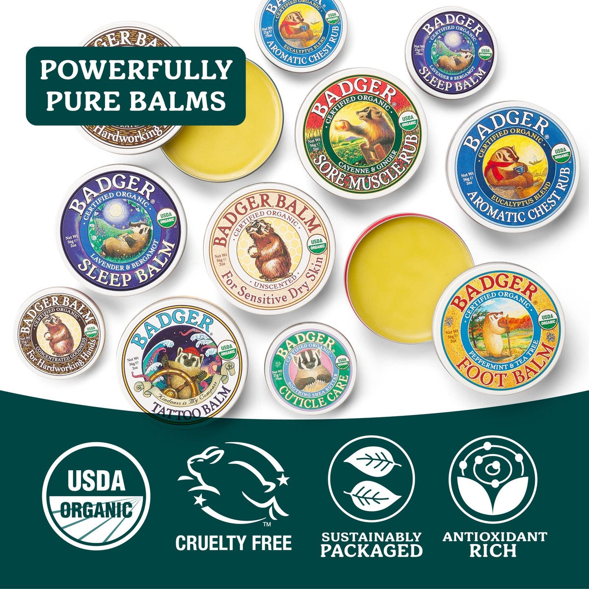 Badger – Badger Balm Unscented, Sensitive Skin Moisturizer 43001 Badger - Badger Balm Unscented, Sensitive Skin Moisturizer organic - image 5
