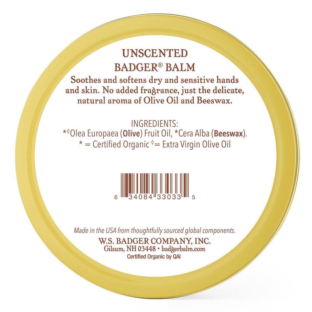 Badger – Badger Balm Unscented, Sensitive Skin Moisturizer 43001 Badger - Badger Balm Unscented, Sensitive Skin Moisturizer organic - image 2