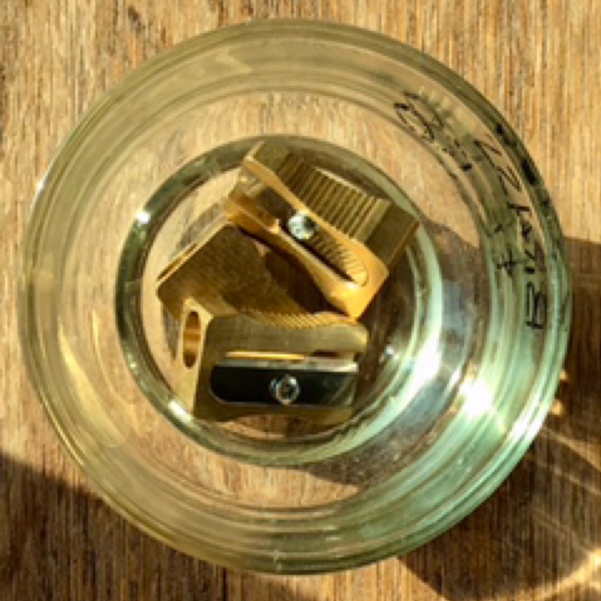 Brass Pencil Sharpener - Single Wedge
